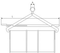 UCHWYT DO BECZEK W POZYCJI POZIOMEJ TYP - BK - WYMIAR