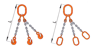 Zawiesia łańcuchowe trzycięgnowe wg normy PN-EN 818 Kl.10