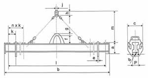 TRAWERSA O PRZESTAWNYCH PUNKTACH PODWIESZENIA TYP - TU - WYMIAR