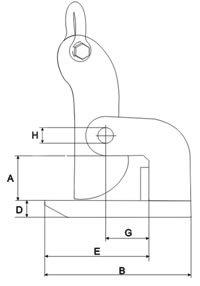 UCHWYT PRZEGUBOWY DO PRZENOSZENIA BLACH W PIONIE TYP UPX – WYKONANIE LEKKIE - WYMIAROWANIE