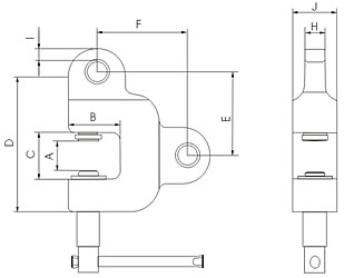 UCHWYT ŚRUBOWY TYP USC - WYMIAR