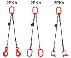 Zawiesia linowe dwuciegnowe wg normy EN 13414
